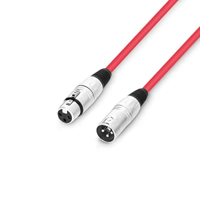 Immagine di Adam Hall Cables 3 Star MMF 0100 Cavo microfono da XLR femmina a maschio, 1 m, colore: Rosso