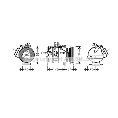 Immagine di PRASCO VO2148 Radiatore motore Alluminio 590 388 32 Alette di raffreddamento saldate VOLVO: XC70 I Cross Country, C70 Coupe, V70 2