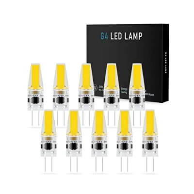 Immagine di Lampadine LED G4, luce 3W, equivalente a 30W alogena, Bianco naturale 4000K, 270LM, AC/DC 12 24V, lampada G4 dimmerabile, 10 pcs