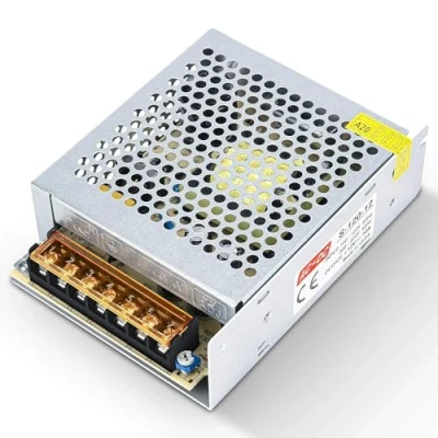 Immagine di SQUADO ALIMENTATORE 12V 10A 100 220V STABILIZZATO SWITCH TRIMMER DISSIPATORE INTERNO per luci led, fai da te