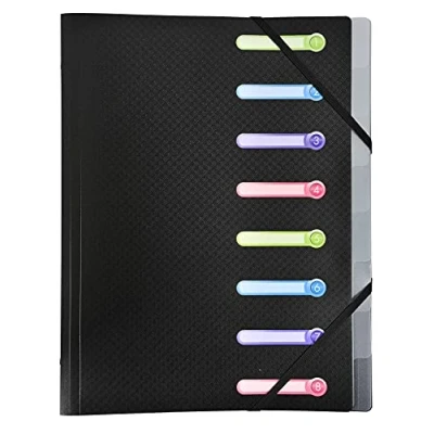 Immagine di Exacompta 56181E Carpeta con 8 compartimentos, A4, color negro