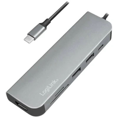 Immagine di LogiLink UA0343 USB C® (USB 3.1) Multiport Hub Alluminio