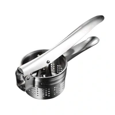 Immagine di AEX schiacciapatate in acciaio inox resistente, per purea di patate, spremiagrumi da cucina, purè lavabile lavastoviglie, argento