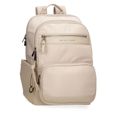 Immagine di Pepe Jeans Morgan Zaino per computer portatile 15,6&quot; Beige 29 x 41 14 cm Poliestere e PU 12,76L by Joumma Bags, Beige, Taglia unica,