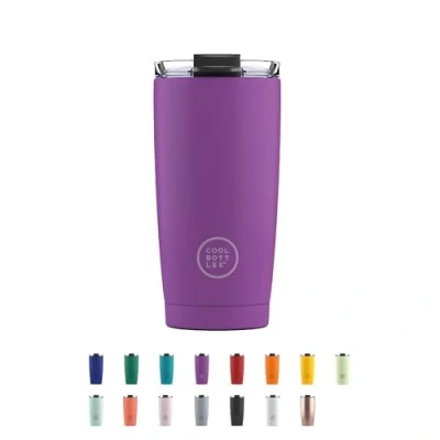Immagine di Cool Bottles Tumbler Bicchiere Termico in Acciaio Inossidabile 550 ml Vivid Violet Tazza da Caffè Altezza 18 cm Bevande Fredde 10 ore e Calde 5 Finitura Antimacchia
