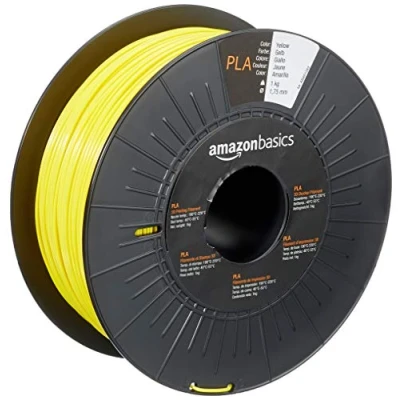 Immagine di Amazon Basics Filamento per stampanti 3D, in polilattato (PLA), 1.75 mm, giallo, 1 kg bobina