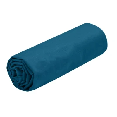 Immagine di Lovely Casa Lenzuolo con angoli elasticizzati, dimensioni 90 x 190 cm, grande 30 100% cotone certificato Oeko Tex, colore petrolio, modello Eden, biancheria da letto per la casa, morbido e
