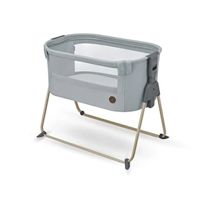 Immagine di Maxi Cosi Tori 2 in 1 culla Neonato, 0 6 mesi, 9 kg, fianco letto, Co Sleeping, da campeggio chiusura ultracompatta, regolabile altezza, materassino culla, colore Beyond Grey