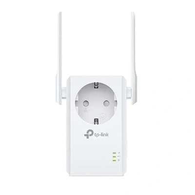 Immagine di TP Link TL WA860RE N300 Universal Range Extender with Extra Power Outlet, Broadband/Wi Fi Extender, Wi Booster/Hotspot 1 Ethernet Port and 2 External Antennas, Plug Play, UK