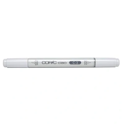 Immagine di Copic Ciao Pennarello Grafico con Doppia Punta, 11 g , Grigio (Cool Gray No. 3), 12 x 150 mm