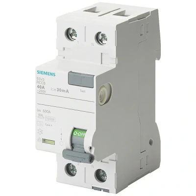 Immagine di Siemens 5SV33123 5SV3312 3 Interruttore differenziale F 25 A 0.03 230 V