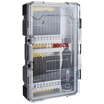 Immagine di Bosch Accessories Power Tools 2607017320 Kit inserti 37 parti Taglio, Croce Phillips, Pozidriv, Esalobata BO, Tri Wing, Spanner, Quadrato interno