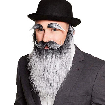 Immagine di Boland Barba artificiale, accessorio, trucco, baffi, accessori per carnevale, costume, festa a tema, JGA, Halloween
