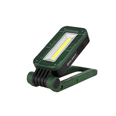 Immagine di OLIGHT Swivel Luce Attrezzi COB Ricaricabile Compatta LED da 400 lumen, Staffa Regolabile con Base Magnetica e Gancio, Autonomia di 90 Ore, Adatta per Officina,Campeggio, D&#039;emergenza (Verde)