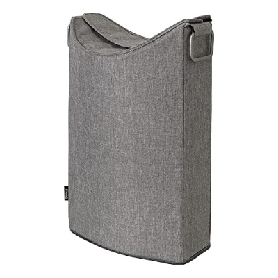 Immagine di blomus FRISCO LOUNGE Cesto portabiancheria pieghevole sopra l&#039;altro, design sottile e senza tempo, 65 l, colore grigio caldo (69256)
