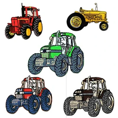 Immagine di Trattore Set 5 Pezzi Toppe termoadesive Patch Toppa ricamate