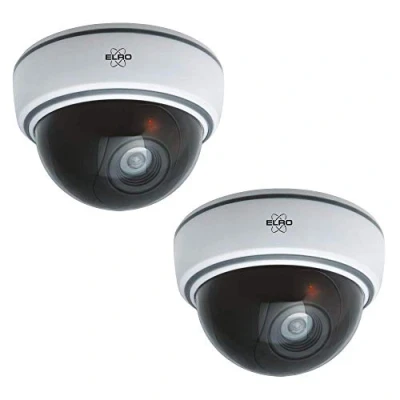 Immagine di Elro CDD15F Dummy dome camera per interni hit flash confezione da 2 pack