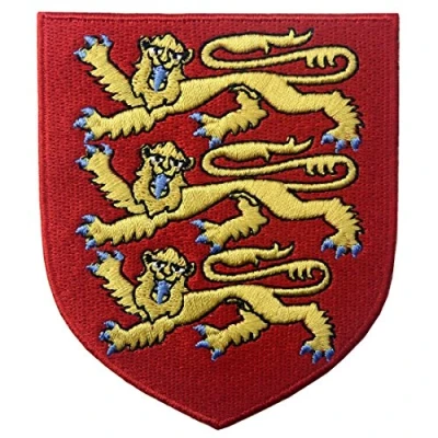 Immagine di Stemma reale dell&#039;Inghilterra Emblema di scudo del leone britannico Termoadesiva Cucibile Ricamata Toppa