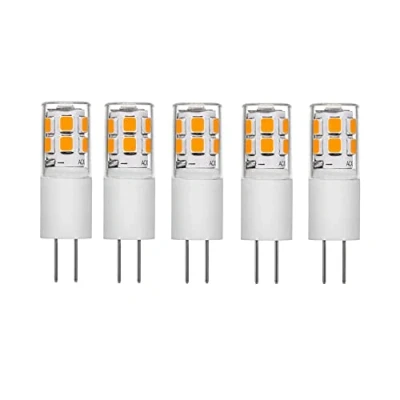 Immagine di G4 LED 12V 2W Nessun Sfarfallio, Bianco caldo 3000K, equivalente alogeno 20W, Lampadina piccola a risparmio energetico per lampadari, 5 pezzi