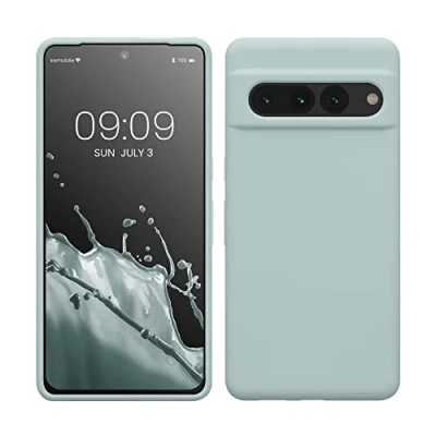 Immagine di kwmobile Cover per Google Pixel 7 Pro Custodia Back Case Smartphone in Silicone TPU Protezione Gommata menta freddo
