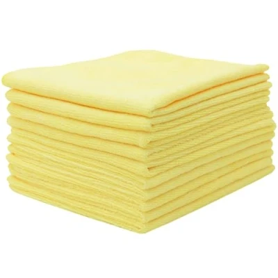 Immagine di ZOLLNER 10 Panni in Microfibra per Una pulitura Senza aloni e Pelucchi pezzette assorbenti Lavabili a 60C 40x40 cm Giallo dallo specialista alberghi