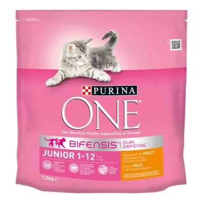 Immagine di PURINA ONE Junior Pollo Crocchette per gatti Set %: 4 x 1,5 kg