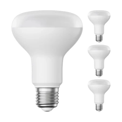 Immagine di ledscom.de 4 pezzi E27 lampadina LED, R80, bianco caldo (2700 K), 10 W, 935lm, opaco