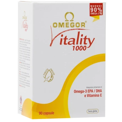 Immagine di Omegor Vitality 1000 90 Capsule Integratore di Omega 3 per funzione cardiaca e trigliceridi