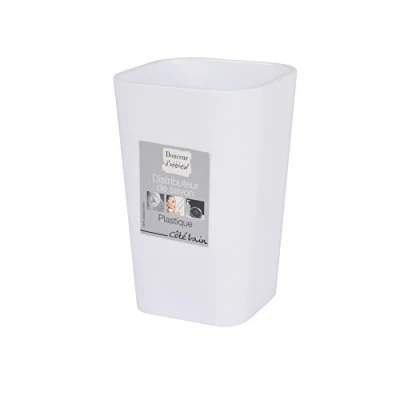 Immagine di douceur d&#039;Intérieur Bicchiere da Bagno di plastica 7 x 11 cm Vitamina Bianco