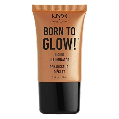 Immagine di Nyx Professional Makeup Highlighter BORN TO GLOW Liquid Illuminator Illuminanti, Donna, Taglia: 18 ml, 3 pure gold