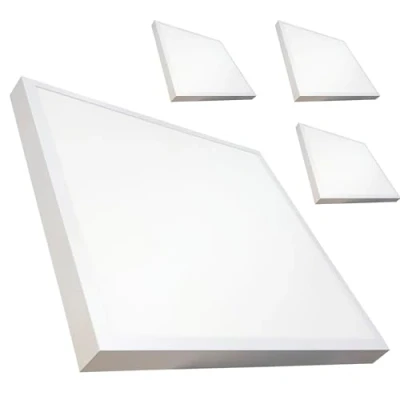 Immagine di LED ATOMANT Confezione da 4 Plafoniera Soffito Quadrata 60x60cm 48W, CCT (Selettore di Colore Bianco Caldo, Neutro e Freddo), 5500 Lumen, Driver incluso
