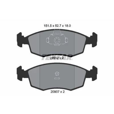 Immagine di TEXTAR 2355202 Kit pastiglie freno Non predisposto per contatto segnalazione usura FIAT: Punto II Hatchback, Strada Pick up, Palio I Hatchback
