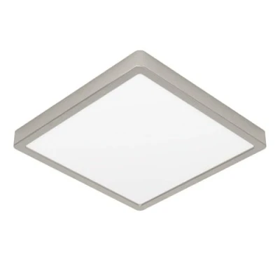 Immagine di Eglo Fueva 6 Plafoniera a LED, quadrata, lampada da soffitto in metallo colore argento e plastica bianca, luce bianca calda fredda, 29 x cm