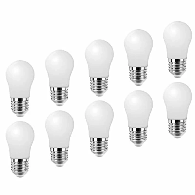 Immagine di Jiotouhu Lampadine LED E27,300LM,Lampadina a Globo A50 Attacco E27, 3W equivalenti 30W, per Esterni, Patio, Feste, Natale,Nozze,confezione da 10 pezzi, Bianco caldo