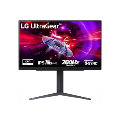 Immagine di LG 27GS75Q UltraGear Gaming Monitor 27&quot; QHD IPS HDR10, 2560x1440, 1ms (GtG), G Sync Compatible, AMD FreeSync Premium 200Hz, HDMI 2.0 (HDCP 2.2), Display Port 1.4, AUX, Flicker Safe, Nero