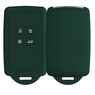 Immagine di kwmobile Custodia Compatibile con Renault 4 tasti Smart Key (solo Keyless Go) Cover Chiavi Auto Protezione Copri Telecomando Chiave Copertura verde militare