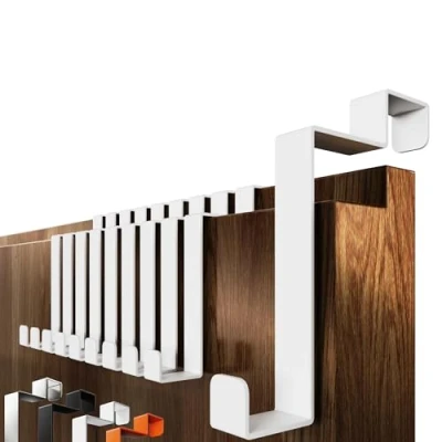 Immagine di 4smile ganci per porta in set da 10 pezzi bianchi appendere all&#039;interno come appendiabiti interna interna, gancio posteriore