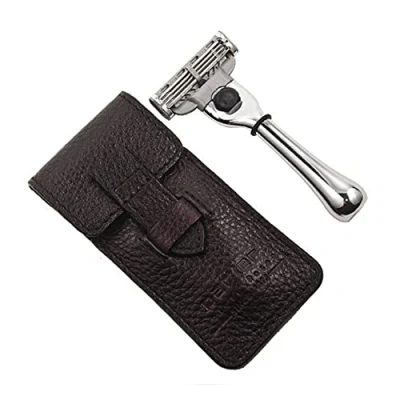 Immagine di Parker Travel Mach 3 Compatible Razor with Leather case mod. TravM3