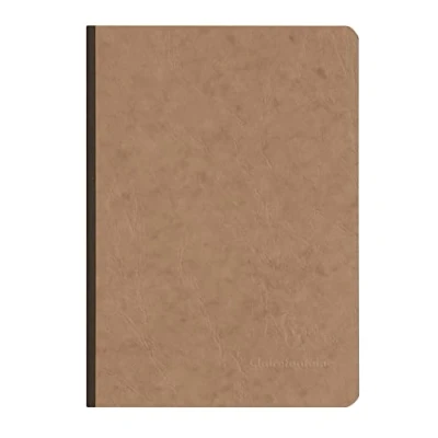 Immagine di Clairefontaine 79546C Collection Age Bag Un taccuino Cousu Dos Toilé tabacco A5 14,8x21 cm 192 pagine rigate carta bianca 90g copertina in lustrée a grana grossa effetto cuoio