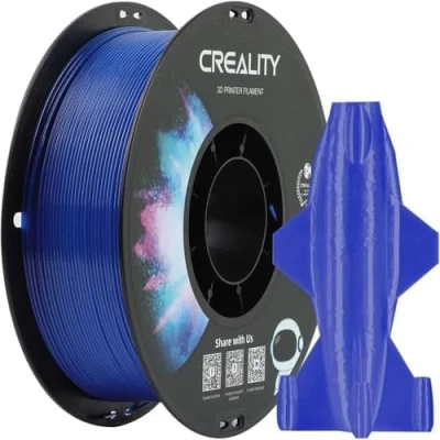 Immagine di Creality CR PETG PLA Filamento di Stampante 3D 1,75 mm, Eccellente Durezza, Alta Precisione, Inodore, Non Tossico, Resistente all&#039;umidità, 1 kg (2,2 libbre) per Stampanti (Blu)