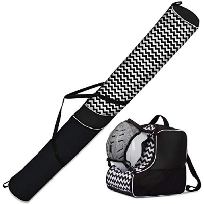 Immagine di Ferocity Premium Set borsa da sci e per scarponi 1 paio di scarpe con tasca in rete rimovibile Zig Zag [053]