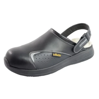 Immagine di EUROROUTIER Basic 2.0 Black, Zoccoli Scarpe Antinfortunistiche in Pelle Certificate CE EN ISO SB+A+E+FO+Sra (Numeric_42)