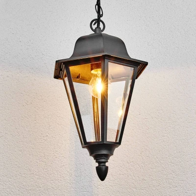 Immagine di lampada da esterni &#039;Edana&#039; colore Nero, in Alluminio (1 luce, E27) di Lindby Sospensione