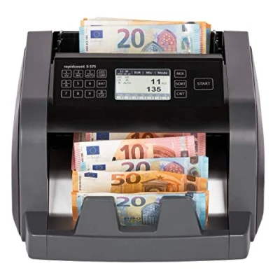 Immagine di ratiotec macchina contabanconote rapidcount S 575 per banconote miste con valutazione in nero