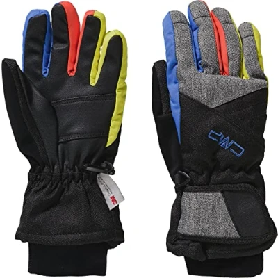 Immagine di CMP, Guanti da sci in twill per bambini, Nero Royal Limeade, 4.5