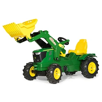Immagine di Rolly Toys 611102 Trattore a Pedali Farmtrac John Deere 6210R, con Ruspa e Ruote Gonfiabili