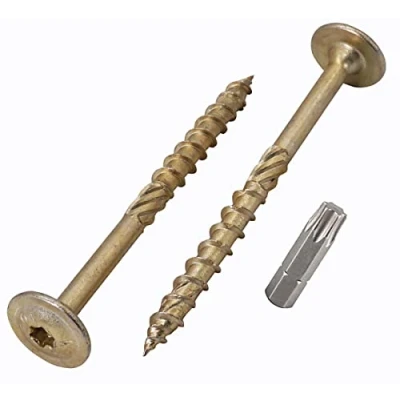 Immagine di Confezione da 10 viti in acciaio zincato 8,0 x 120 mm, testa Torx, wafer, legno, filettatura parziale (10, 8 mm)