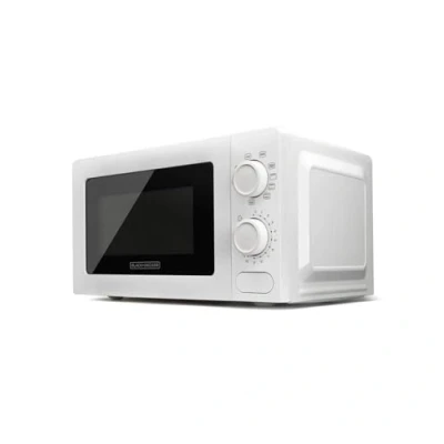 Immagine di Black+Decker BXMZ700E, Forno a Microonde con Grill, 20 L, 700W di Potenza, 900W 9 Livelli Funzione Scongelamento, Timer 30 Minuti, Design Compatto, Luce interna
