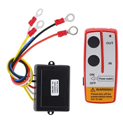 Immagine di Tbest Kit Telecomando per Verricello Wireless, Interruttore Wireless Universale con Ricevitore 12V 24V Camion ATV SUV(Rosso)