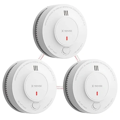 Immagine di X Sense Rilevatore di Fumo e Allarme Anti incendio Interconnesso Wireless con batería para 10 años, Conforme allo Standard EN 14604, SD19 W, 3 pezzi